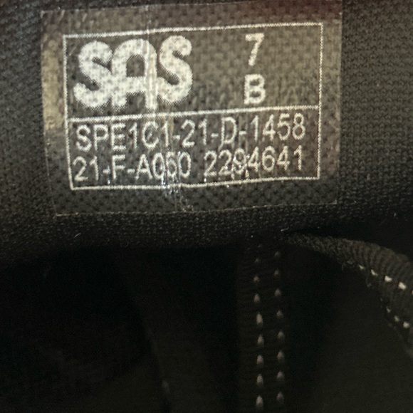 SAS Pursuit Black Sneakers - Women’s Size 7B - Comfort Walking Shoes - Picture 6 of 7